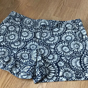 Loft Indigo Medallion Print Shorts size 10